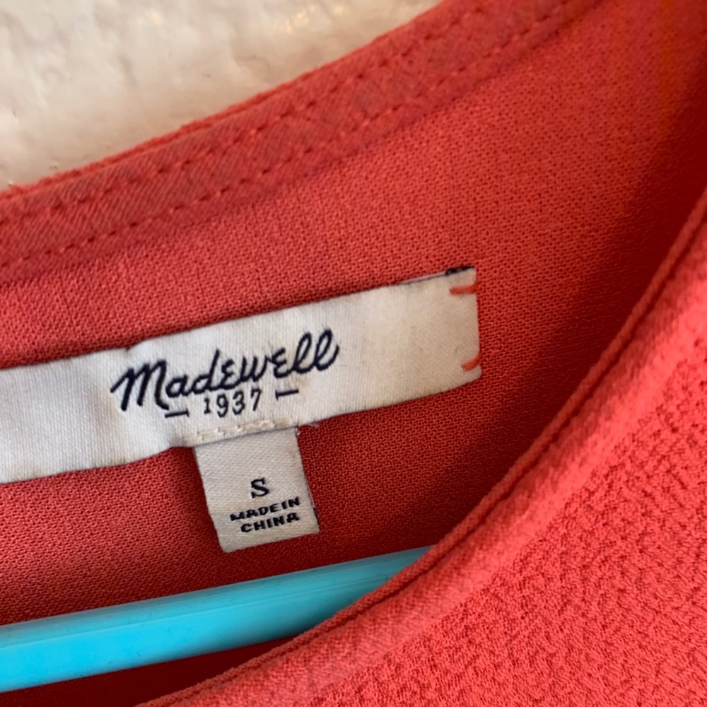 MADEWELL orange pink blouse - Picture 2 of 4
